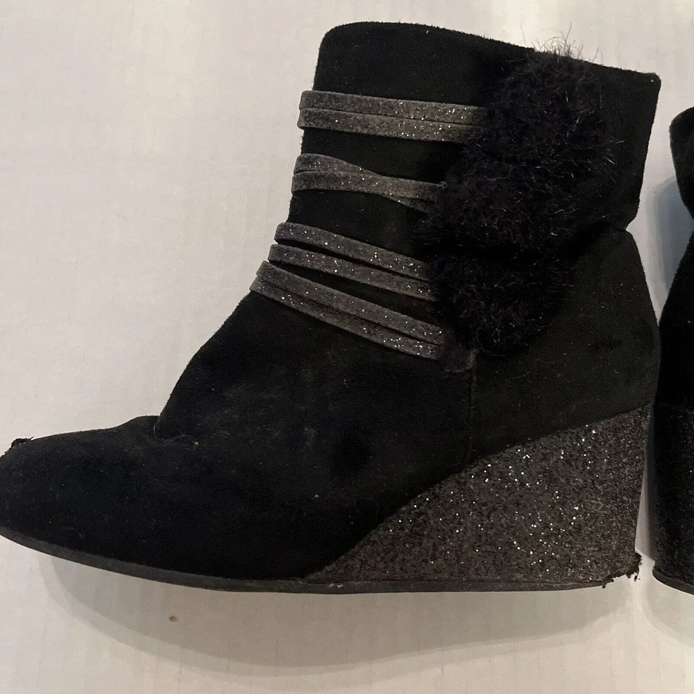 Girls Simply Styled Tansy Dress Boots Size 2M Black Suede